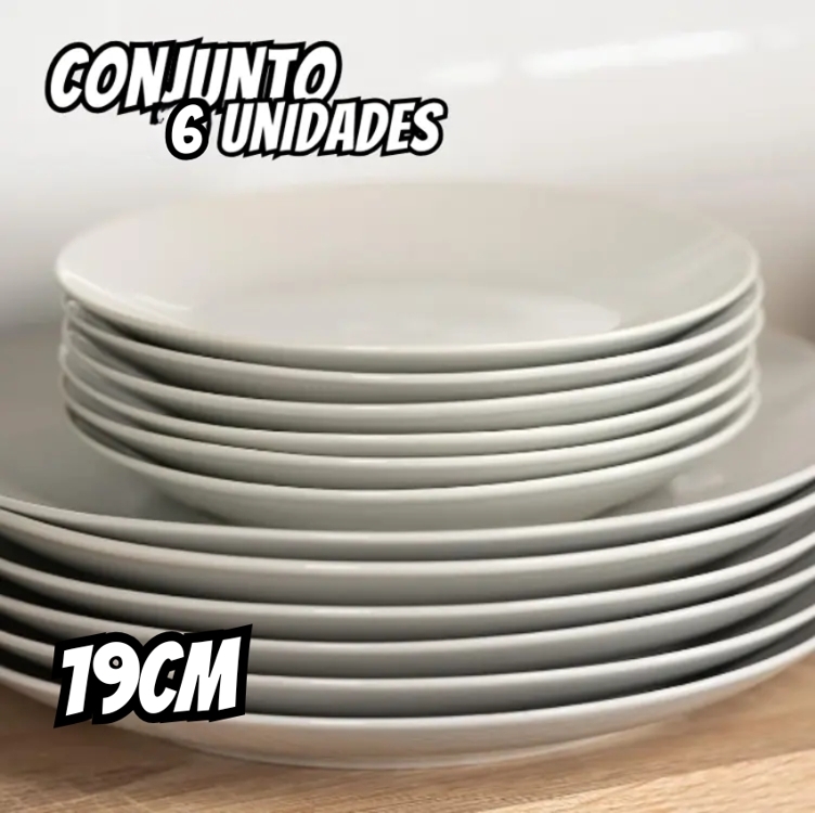 10 Strawberry Street Prato De Salada Simply White De 19 Cm, Conjunto De 6 10 Strawberry Street Prato De Salada Simply White De 19 Cm, Conjunto De 6