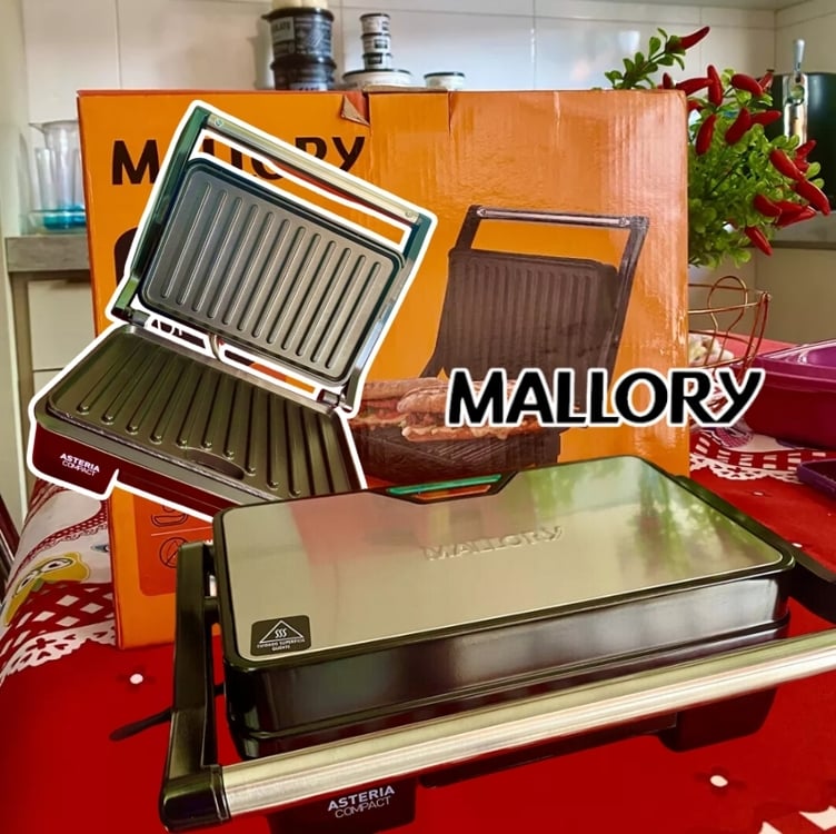 Grill Elétrico Mallory Asteria Compact Preto Inox - 127v Cor Inox/Preto 110V Grill Elétrico Mallory Asteria Compact Preto Inox - 127v Cor Inox/Preto 110V