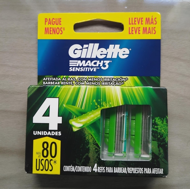 Gillette Carga Para Aparelho De Barbear Mach3 Sensitive 4 Unidades Gillette Carga Para Aparelho De Barbear Mach3 Sensitive 4 Unidades