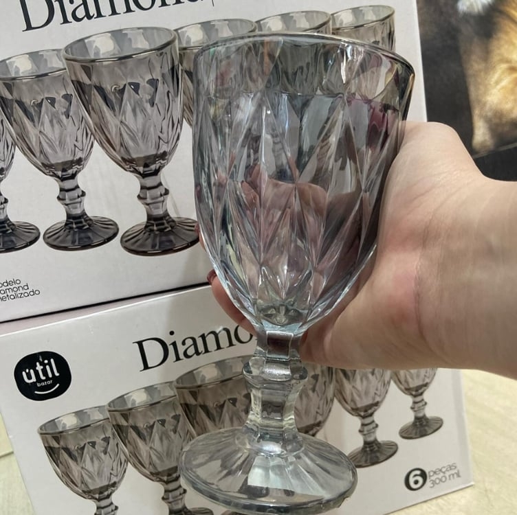 Jogo De Taças Original Line Diamante 6/sl0826 6 Peças 340 Ml Cor Transparente Jogo De Taças Original Line Diamante 6/sl0826 6 Peças 340 Ml Cor Transparente