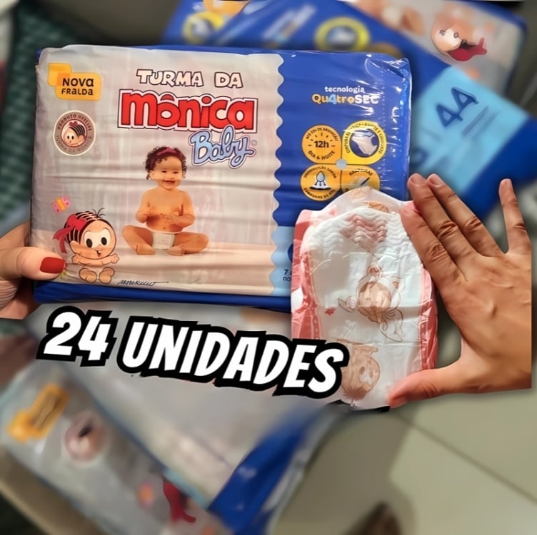 Fralda Turma da Mônica Baby Jumbo G 24 Unidades Fralda Turma da Mônica Baby Jumbo G 24 Unidades