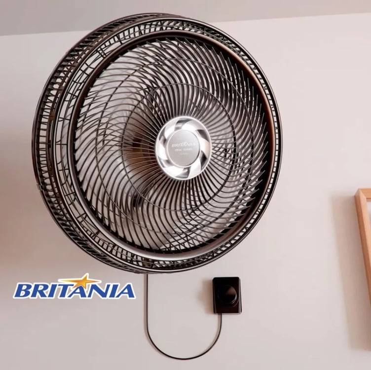 Ventilador De Parede Bvt575 Maxx Force 6 Pás 176w Britânia 110v Ventilador De Parede Bvt575 Maxx Force 6 Pás 176w Britânia 110v