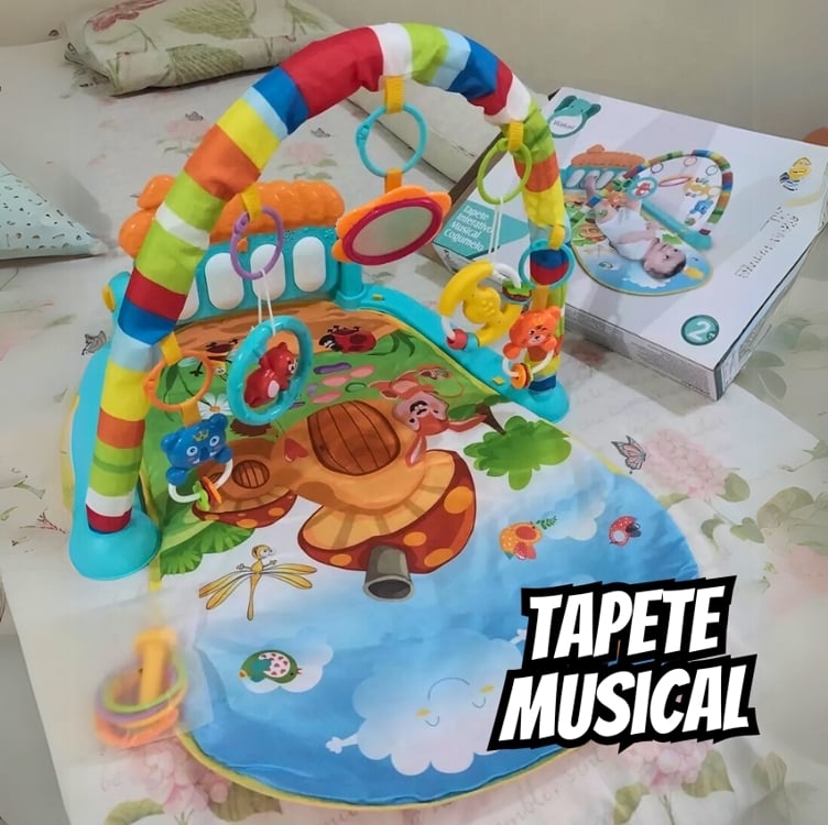 Wakaii Tapete Musical Infantil Azul glaciar Piano Champiñón Wakaii Tapete Musical Infantil Azul glaciar Piano Champiñón