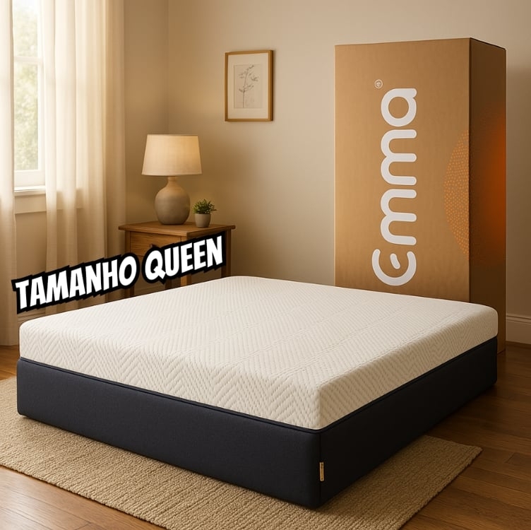 Colchão Queen Emma Premium Hybrid – Molas Ensacadas AirFlex® e 10 anos de garantia - 158X198cm Colchão Queen Emma Premium Hybrid – Molas Ensacadas AirFlex® e 10 anos de garantia - 158X198cm