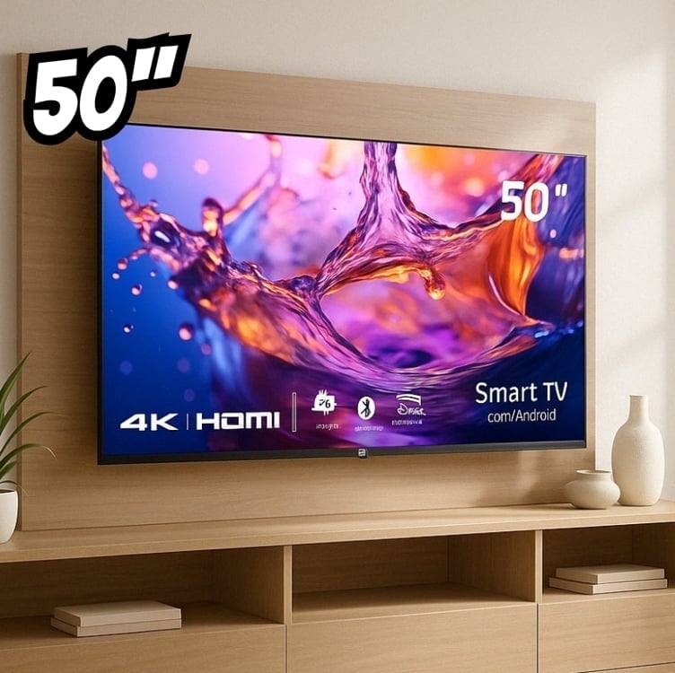 Smart TV 50" HQ 4K 3 HDMI 2 USB WI-FI Android 11 Design Slim e Tela Frameless UDE50HR315LN Smart TV 50" HQ 4K 3 HDMI 2 USB WI-FI Android 11 Design Slim e Tela Frameless UDE50HR315LN