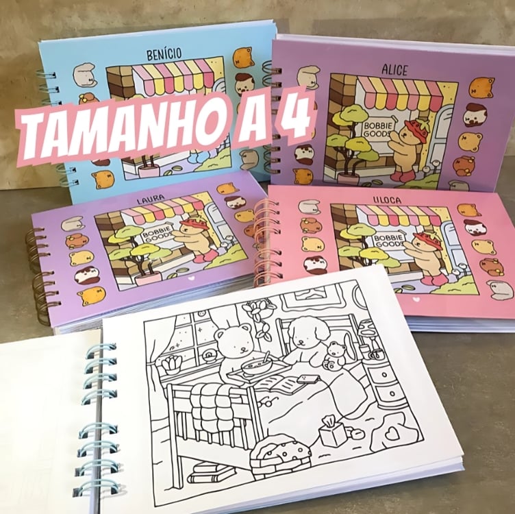 Livro De Colorir Bobbie Goods Rosa Colorir 50 Páginas A4 Grande Encadernado - Gráfica Giro Sp Livro De Colorir Bobbie Goods Rosa Colorir 50 Páginas A4 Grande Encadernado - Gráfica Giro Sp