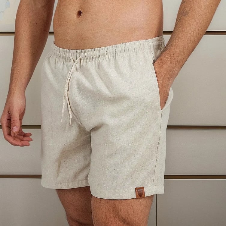 Short De Linho Masculino Bermuda Leve Praia Verao Novidade Short De Linho Masculino Bermuda Leve Praia Verao Novidade