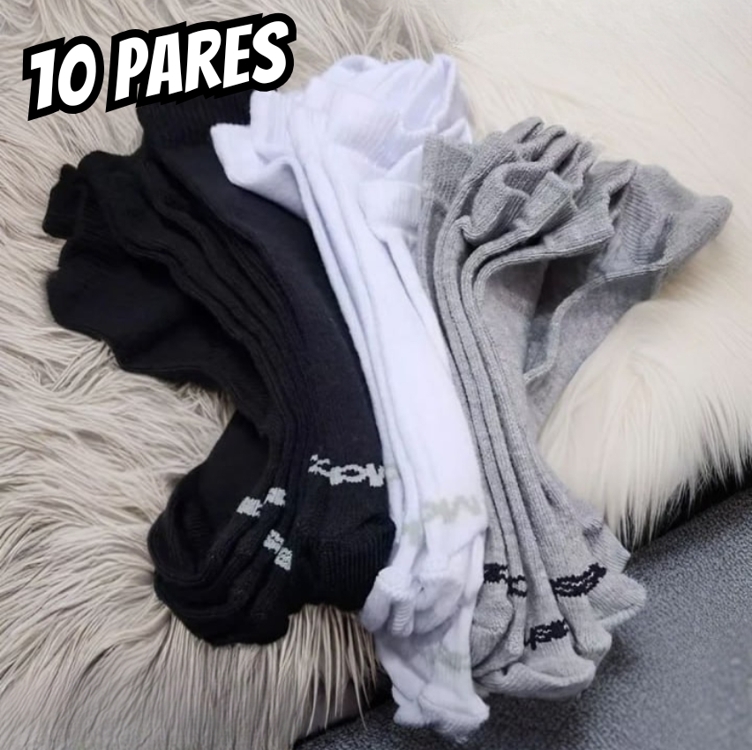 Kit 10 Pares Meia Invisível Esportiva Mash Algodão Unissex Kit 10 Pares Meia Invisível Esportiva Mash Algodão Unissex