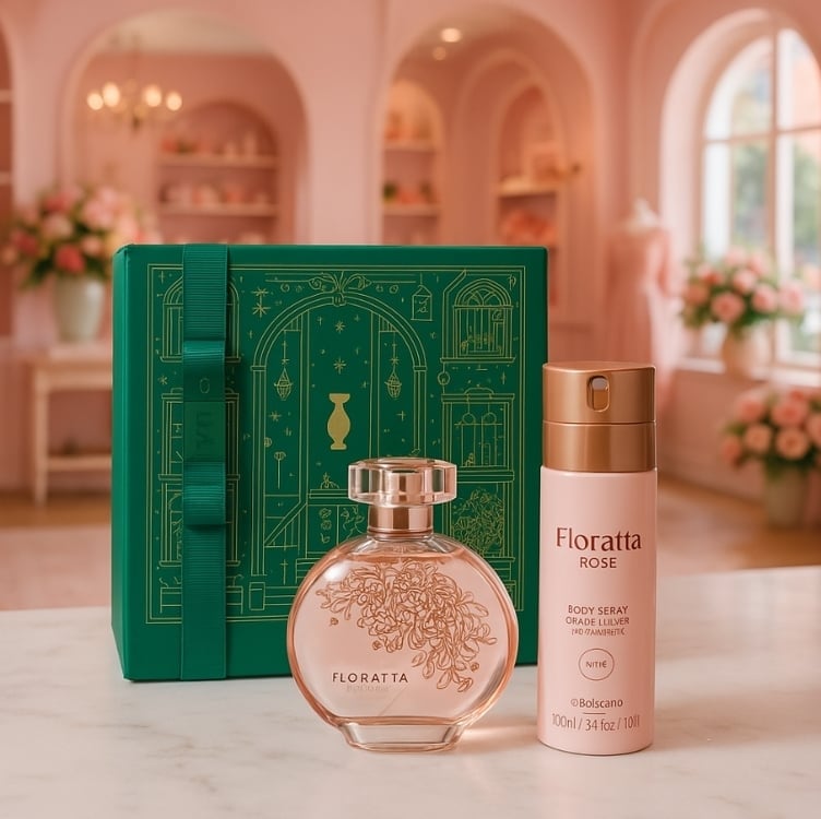 Presente Floratta Rose: Colônia 75ml + Body Spray 100ml + Caixa Presenteável Presente Floratta Rose: Colônia 75ml + Body Spray 100ml + Caixa Presenteável