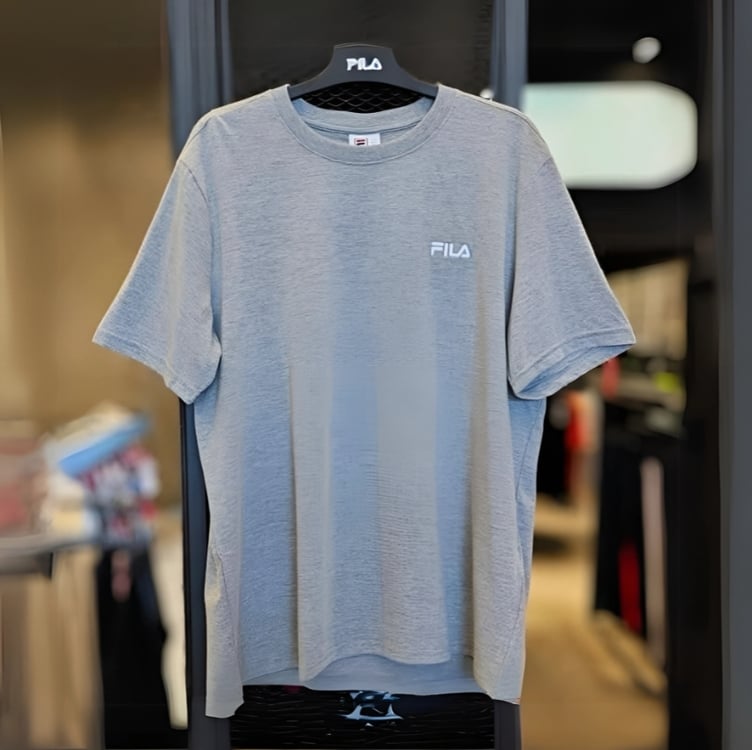 Camiseta Fila Classic Masculina - Cinza+Branco Camiseta Fila Classic Masculina - Cinza+Branco