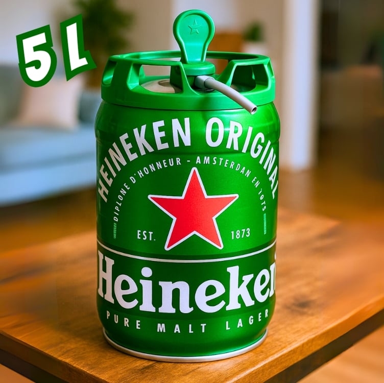 Cerveja Heineken Pilsen Barril 5L Cerveja Heineken Pilsen Barril 5L