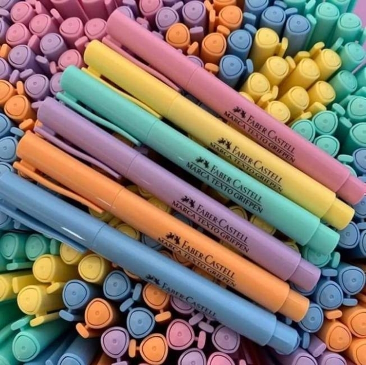 Faber-Castell Grifpen - Caneta Marca Texto, Tons Pastel, 6 Cores Faber-Castell Grifpen - Caneta Marca Texto, Tons Pastel, 6 Cores