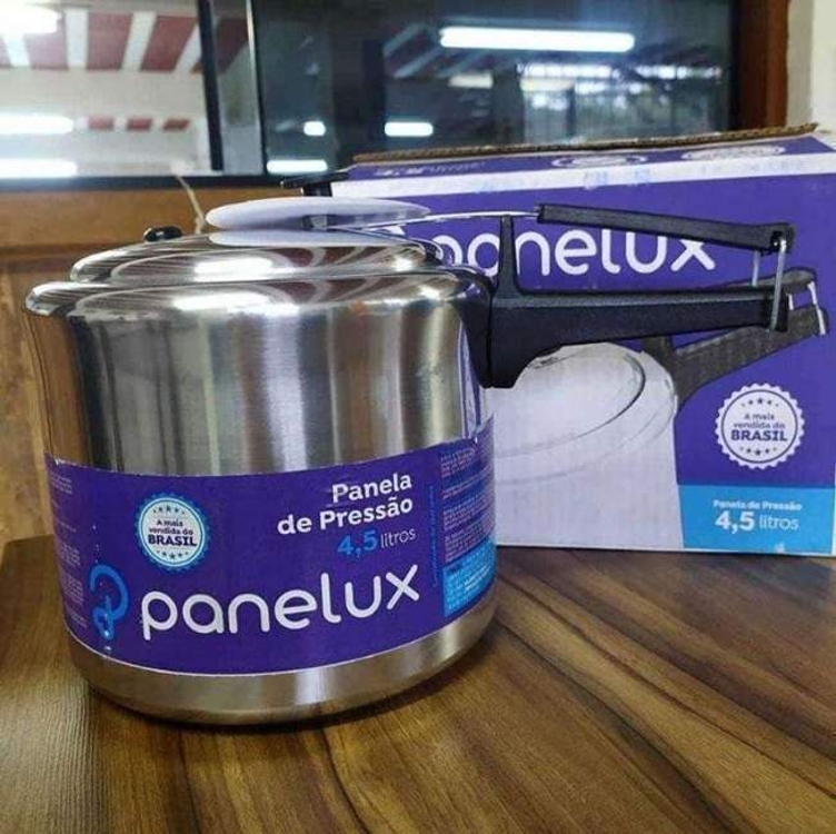 Panela de Pressão Panelux Alumínio Polido - 4,5 L Panela de Pressão Panelux Alumínio Polido - 4,5 L