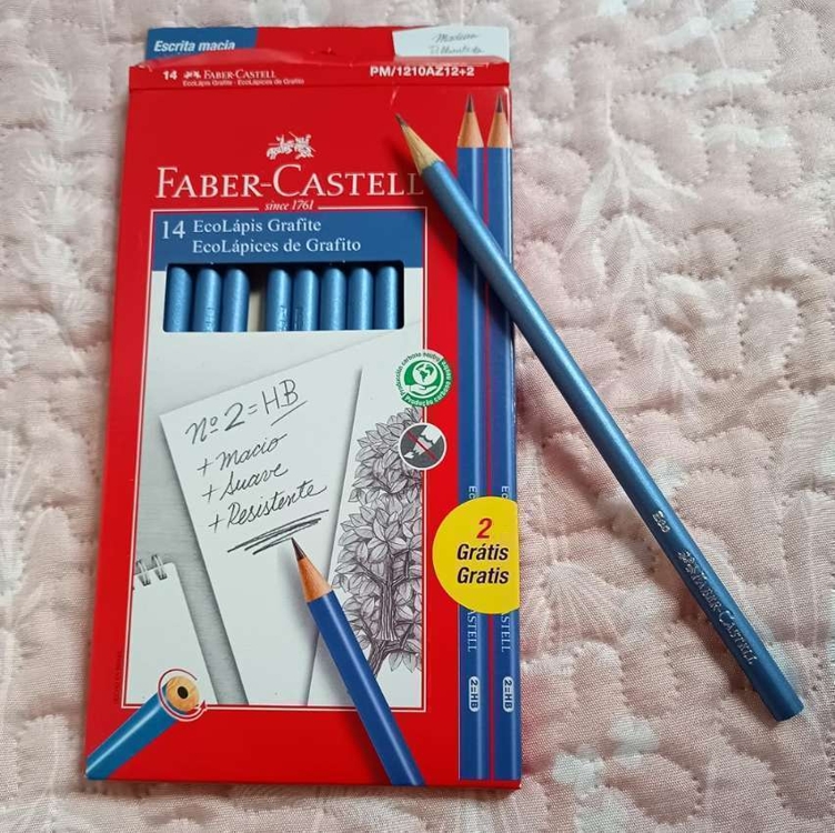 Lápis Preto Redondo Nº2hb, Faber-castell, Ecolápis, Pm/1210az12+2, 14 Unidades Lápis Preto Redondo Nº2hb, Faber-castell, Ecolápis, Pm/1210az12+2, 14 Unidades
