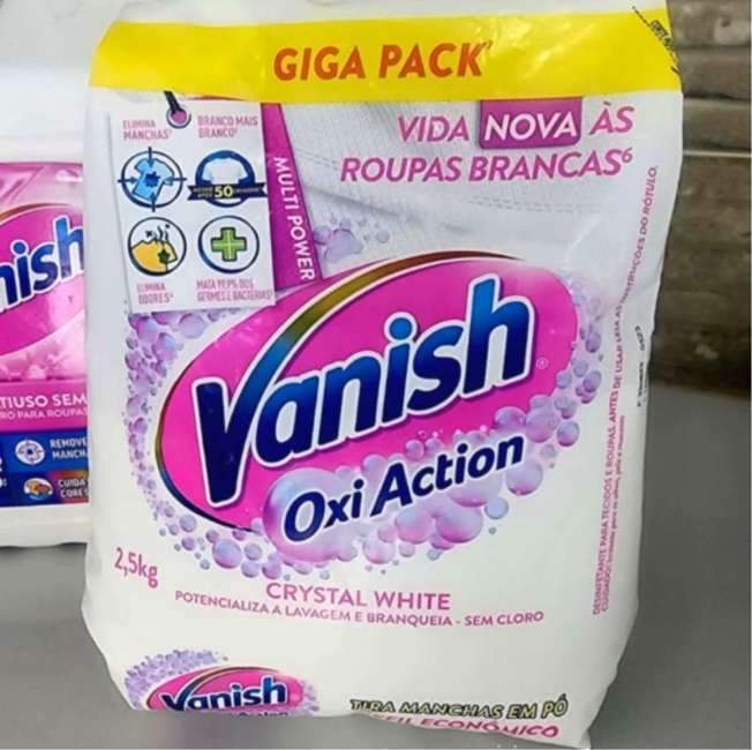 Vanish Tira Manchas Em Pó Crystal White Oxi Action 2 5Kg Para Roupas Brancas Vanish Tira Manchas Em Pó Crystal White Oxi Action 2 5Kg Para Roupas Brancas