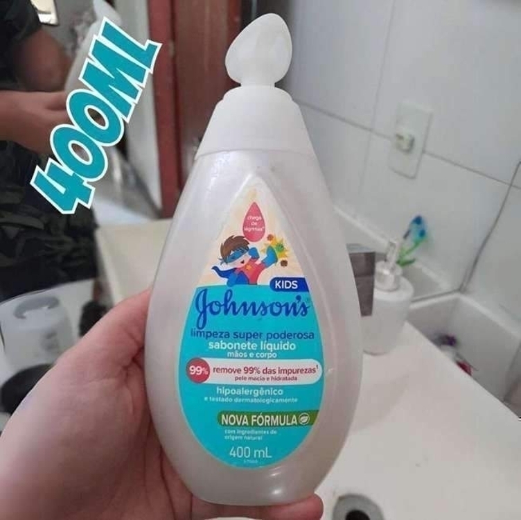 Johnson's Baby Sabonete Líquido Infantil Limpeza Super Poderosa, 400ml Johnson's Baby Sabonete Líquido Infantil Limpeza Super Poderosa, 400ml