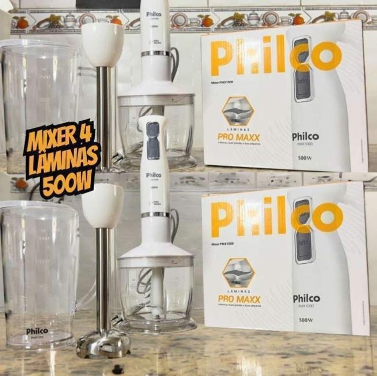 Mixer Philco Pmx1000 4 Lâminas Pro Maxx 2 E 1 500w Mixer Philco Pmx1000 4 Lâminas Pro Maxx 2 E 1 500w