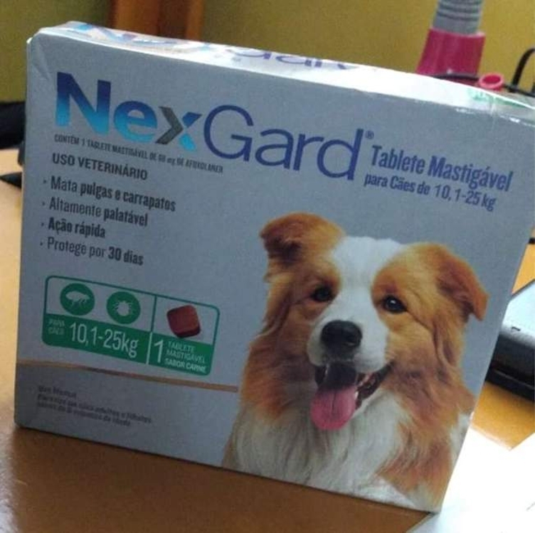 Nexgard Antipulgas E Carrapatos Para Cães De 10,1 A 25kg, 1 Tablete Nexgard Antipulgas E Carrapatos Para Cães De 10,1 A 25kg, 1 Tablete