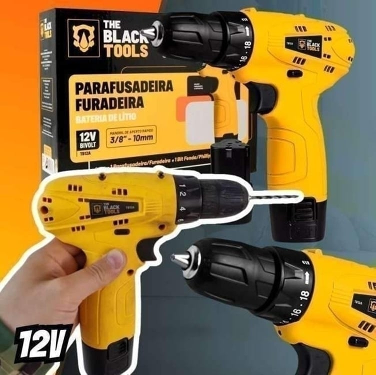 Parafusadeira Furadeira 3/8 Bivolt A Bateria 12v FST007 - Fasterr Tools Parafusadeira Furadeira 3/8 Bivolt A Bateria 12v FST007 - Fasterr Tools