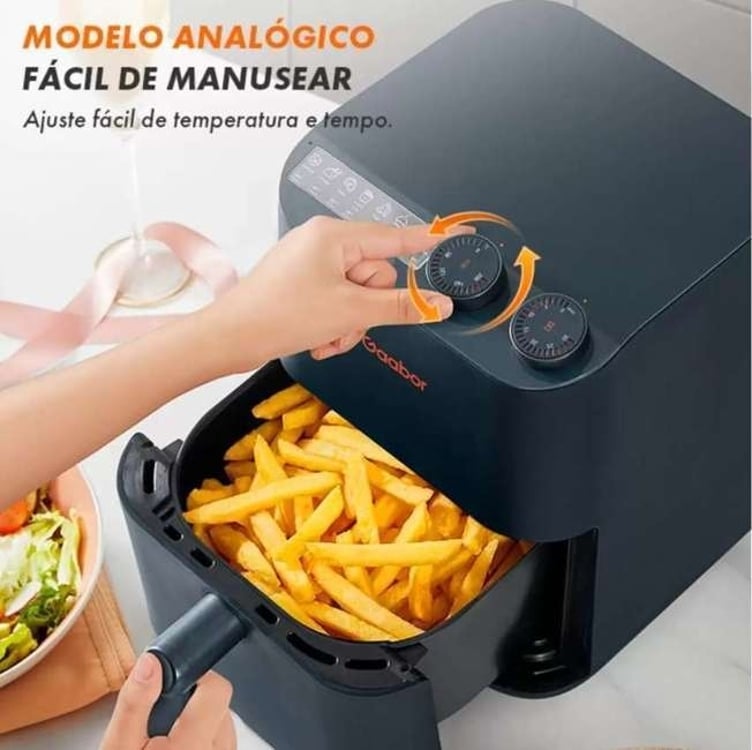 Air Fryer Fritadeira Elétrica Sem Óleo 3,5l Gaabor Retrô Cor Cinza-escuro 110V Air Fryer Fritadeira Elétrica Sem Óleo 3,5l Gaabor Retrô Cor Cinza-escuro 110V