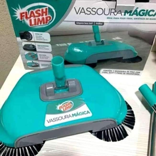 Vassoura Mágica Com Cerdas Giratórias, Varre E Recolhe Poeira E Migalhas, Mop0184, Flash Limp Vassoura Mágica Com Cerdas Giratórias, Varre E Recolhe Poeira E Migalhas, Mop0184, Flash Limp