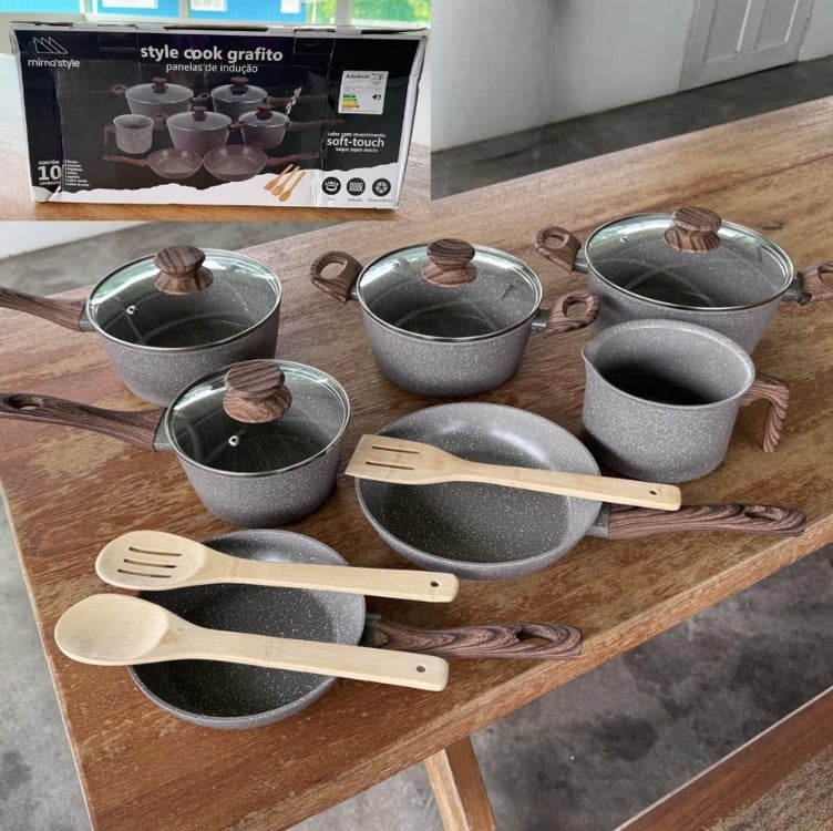 Jogo De Panelas Antiaderente Cerâmica Mimo Style 10 Peças Jogo De Panelas Antiaderente Cerâmica Mimo Style 10 Peças