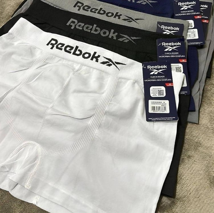 Kit 10 Cuecas Reebok Boxer Box Sem Costura Microfibra Adulto Kit 10 Cuecas Reebok Boxer Box Sem Costura Microfibra Adulto