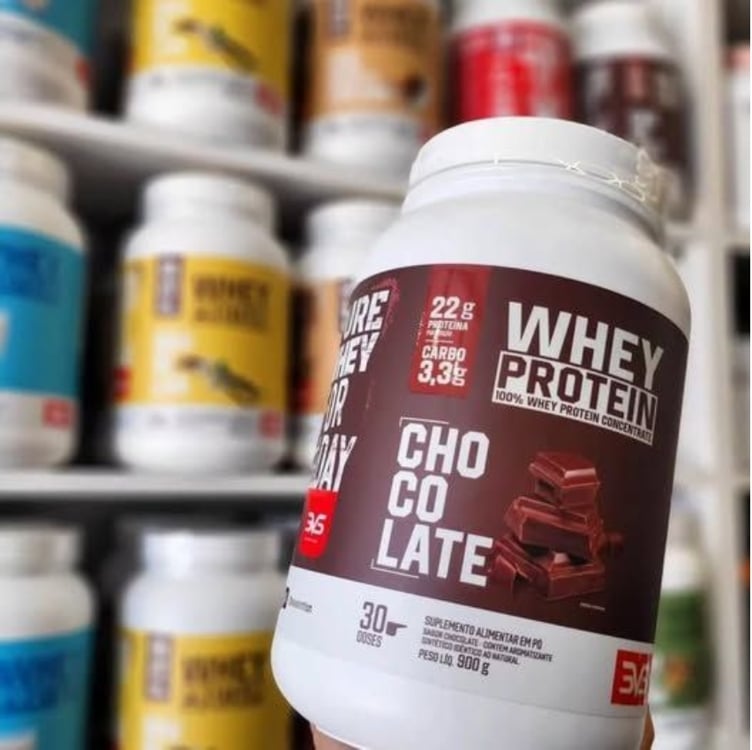 100% Whey Protein Concentrado 900g Sabor: Chocolate - Proteína 100% Pura - 3vs Nutrition 100% Whey Protein Concentrado 900g Sabor: Chocolate - Proteína 100% Pura - 3vs Nutrition