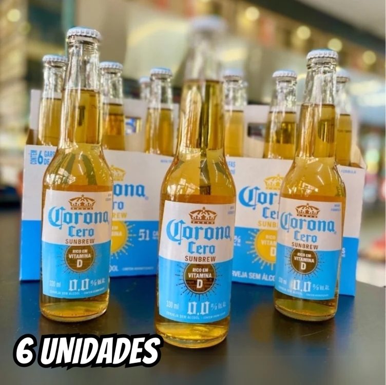 Cerveja Corona Sunbrew Cero sem Álcool 6 Unidades 330ml Cerveja Corona Sunbrew Cero sem Álcool 6 Unidades 330ml