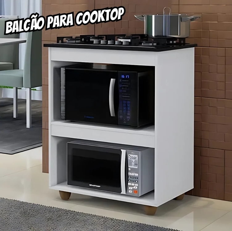 Balcão para Cooktop 5 Bocas Turim - kaiki Balcão para Cooktop 5 Bocas Turim - kaiki