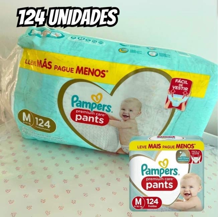 Fralda Pampers Pants Premium Care M - 124 fraldas Fralda Pampers Pants Premium Care M - 124 fraldas