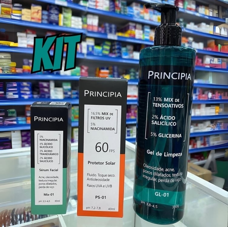 Kit Trio Limpeza, Hidratação E Proteção Solar Gl + Ah + Ps Kit Trio Limpeza, Hidratação E Proteção Solar Gl + Ah + Ps