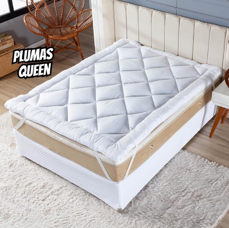Pillow Top 400 Fios Toque de Plumas Casa Dona (Queen) Pillow Top 400 Fios Toque de Plumas Casa Dona (Queen)