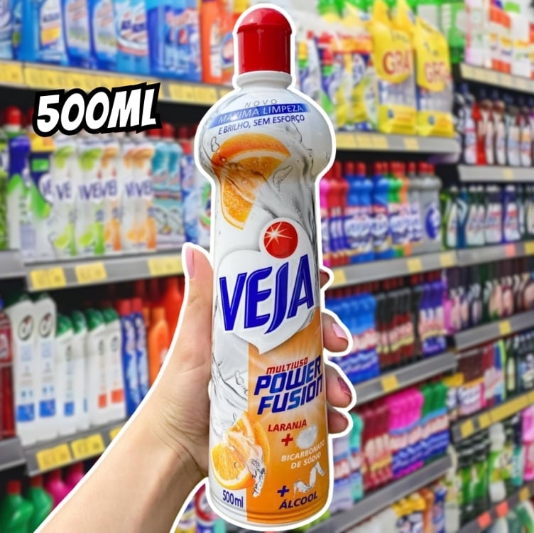 Veja Desinfetante Multiuso Power Fusion Coco 500Ml Branco/Vermelho Veja Desinfetante Multiuso Power Fusion Coco 500Ml Branco/Vermelho