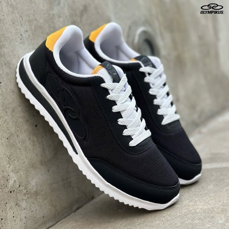 Tênis Olympikus Poseidon Masculino - Preto+Amarelo Tênis Olympikus Poseidon Masculino - Preto+Amarelo