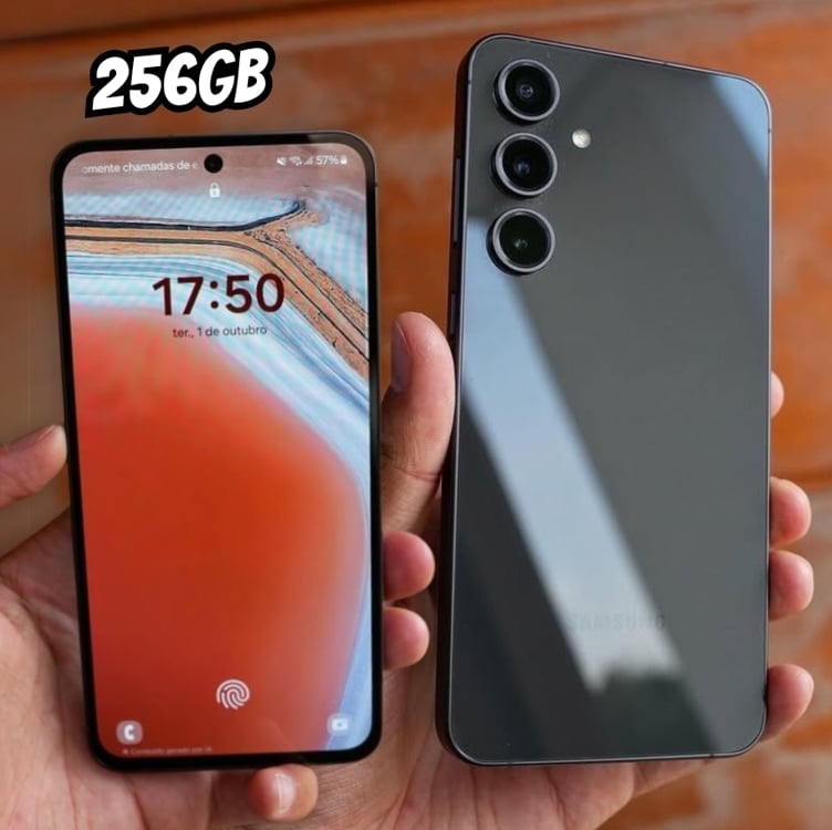 Smartphone Samsung Galaxy S24 FE 5G 256GB 8GB RAM Tela 6.7" FHD+ Câmera Tripla Galaxy IA Grafite Smartphone Samsung Galaxy S24 FE 5G 256GB 8GB RAM Tela 6.7" FHD+ Câmera Tripla Galaxy IA Grafite
