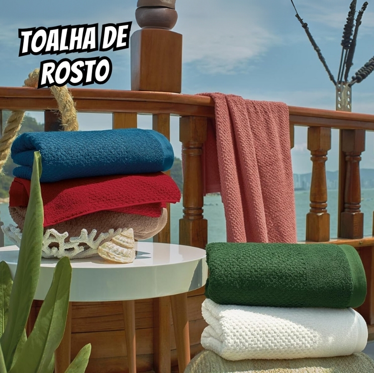 Toalha de Rosto 100% Algodão Teka Solare Toalha de Rosto 100% Algodão Teka Solare