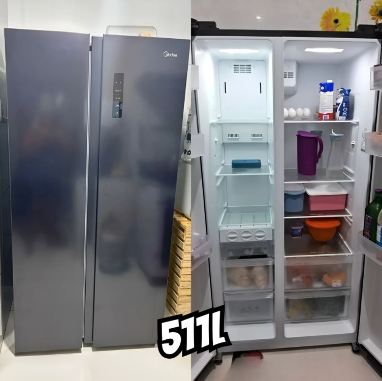 [Magalu] Geladeira/refrigerador Midea Smart Frost Free Side By Side Inox 511l Mdrs710fgd46