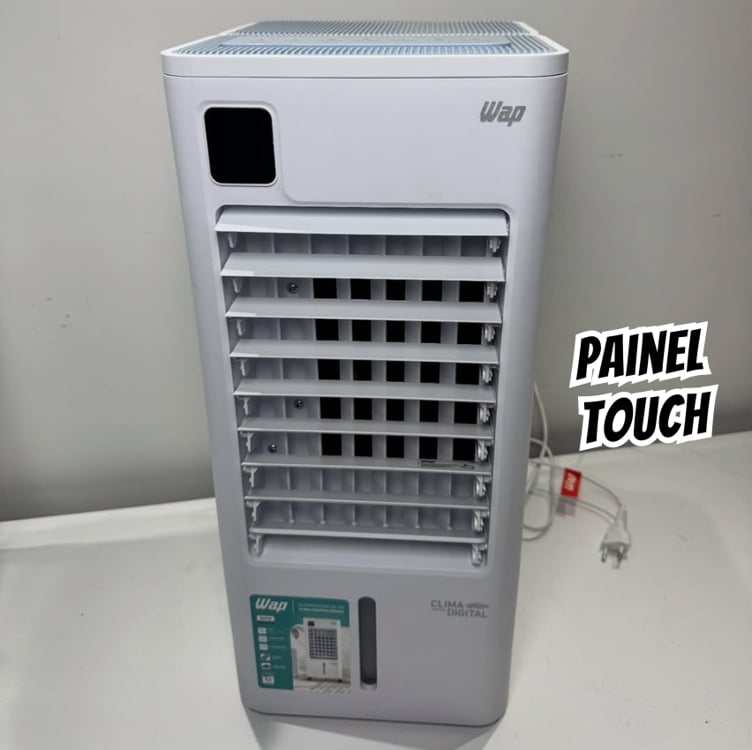 WAP Climatizador de Ar Torre CONTROL DIGITAL 3 em 1 - Climatiza, Umidifica e Ventila, Painel Touch, Controle Remoto e Blocos para Congelamento 220V WAP Climatizador de Ar Torre CONTROL DIGITAL 3 em 1 - Climatiza, Umidifica e Ventila, Painel Touch, Controle Remoto e Blocos para Congelamento 220V