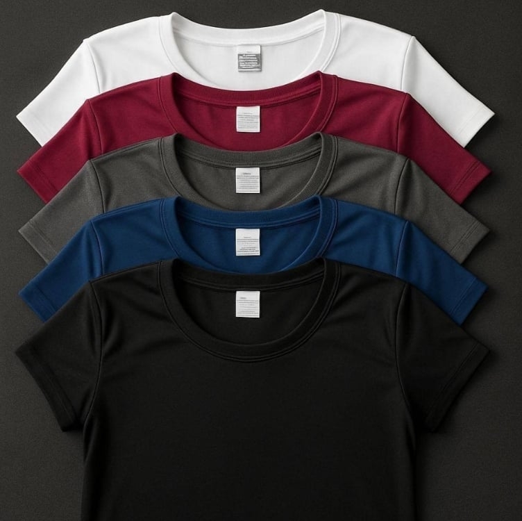 Kit 5 Camisetas Básicas Masculina Dry Fit Lisa Tradicional Kit 5 Camisetas Básicas Masculina Dry Fit Lisa Tradicional