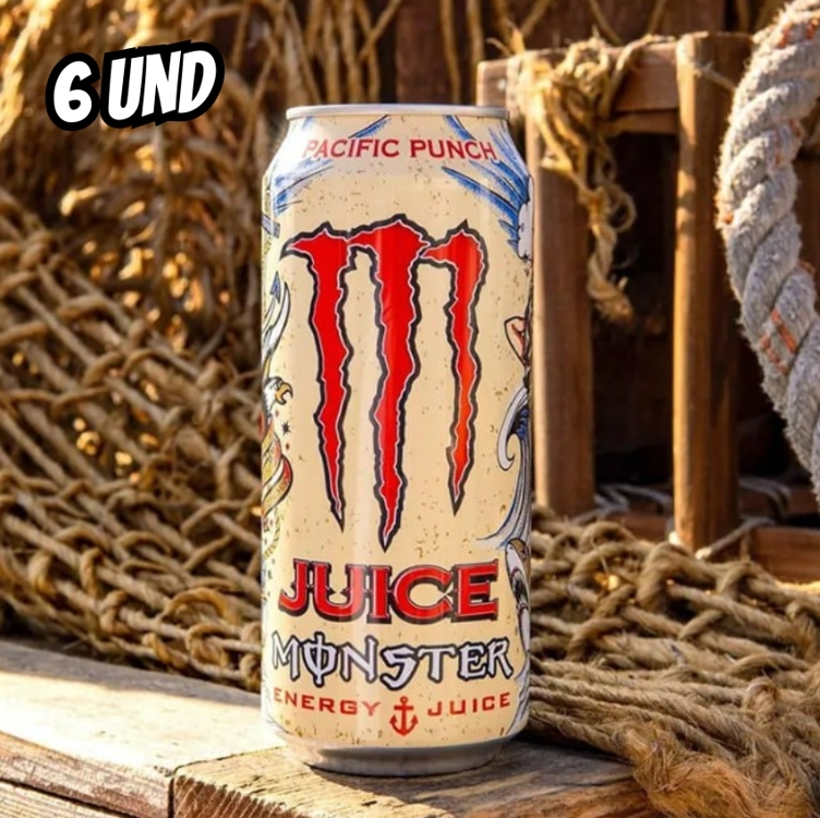 Pack de Energético Monster Pacific Punch lata 473ml 6 unidades Pack de Energético Monster Pacific Punch lata 473ml 6 unidades