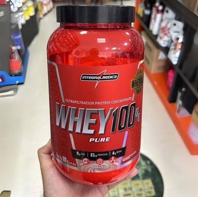 Proteína Concentrada IntegralmedicaWhey 100% Pure Baunilha 900g Pote Proteína Concentrada IntegralmedicaWhey 100% Pure Baunilha 900g Pote