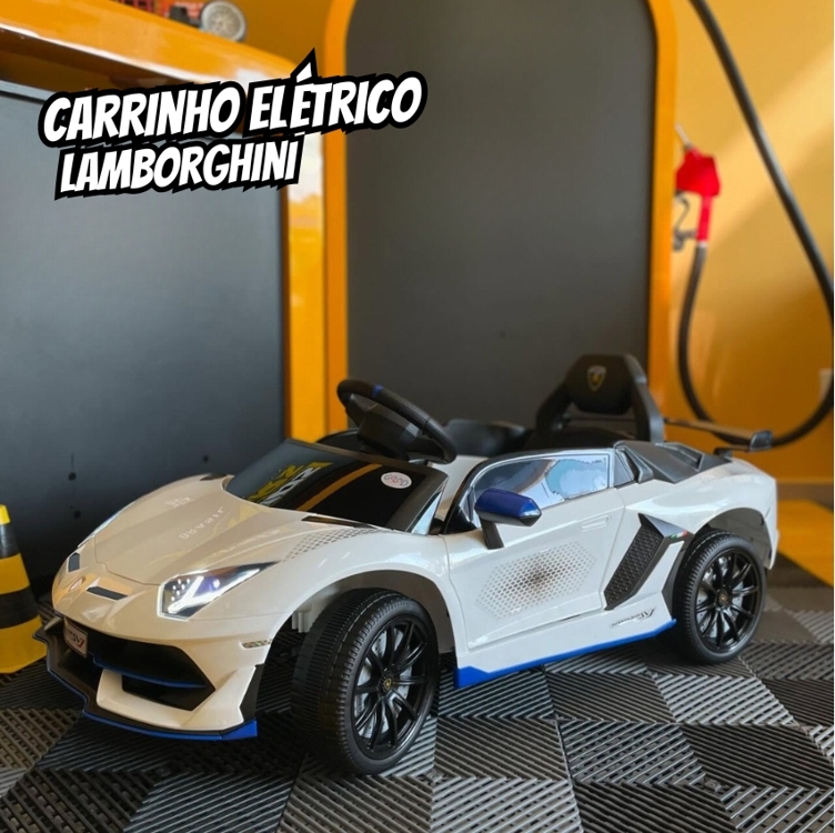 Carrinho Elétrico Infantil Lamborghini 12v Cor Branco Carrinho Elétrico Infantil Lamborghini 12v Cor Branco