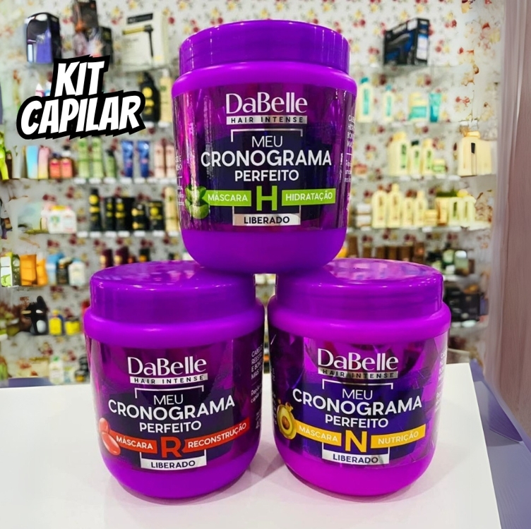 Dabelle, Kit Mascara Capilar Meu Cronograma Perfeito 1200G Dabelle, Kit Mascara Capilar Meu Cronograma Perfeito 1200G