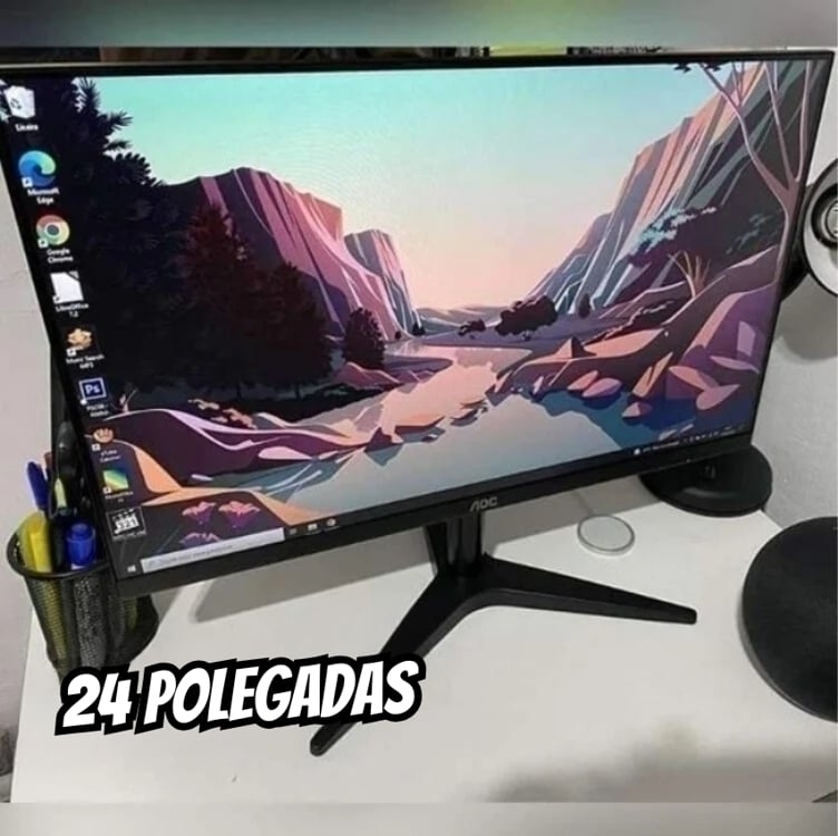 Monitor gamer AOC 24B35HM2 LED preto 127/220V Monitor gamer AOC 24B35HM2 LED preto 127/220V