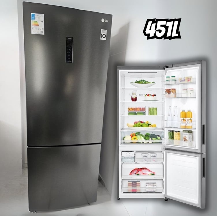 Geladeira/Refrigerador LG Frost Free Smart Inverse - Prata 451L Inox Look GC-B569NLLM.APZFSBS Geladeira/Refrigerador LG Frost Free Smart Inverse - Prata 451L Inox Look GC-B569NLLM.APZFSBS