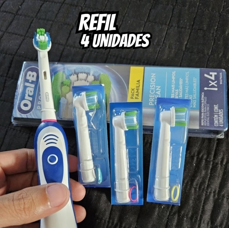 Refil Escova Elétrica Pro-Saúde Precision Clean 4 Unidades, Oral B, Oral B Refil Escova Elétrica Pro-Saúde Precision Clean 4 Unidades, Oral B, Oral B