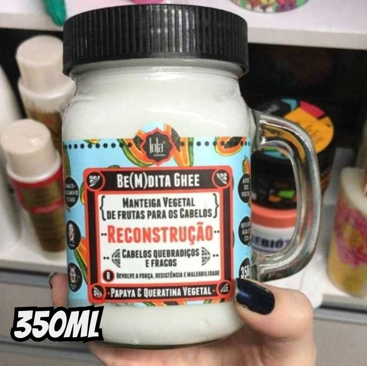 Lola Cosmetics Be(M) dita Ghee Reconstrução - Máscara 350g, Branco Lola Cosmetics Be(M) dita Ghee Reconstrução - Máscara 350g, Branco