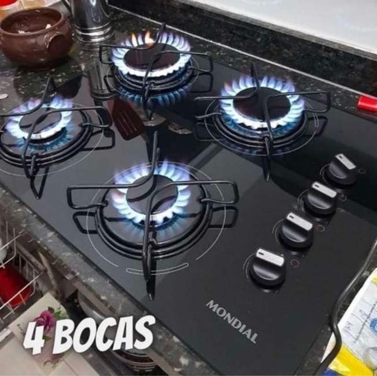 Cooktop 4 Bocas Mondial A Gás Glp Preto - Ctg-01 Cooktop 4 Bocas Mondial A Gás Glp Preto - Ctg-01