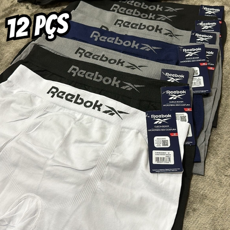 Kit 12 Cuecas Boxer Classic Cos Inteiro Reebok *oferta* Kit 12 Cuecas Boxer Classic Cos Inteiro Reebok *oferta*